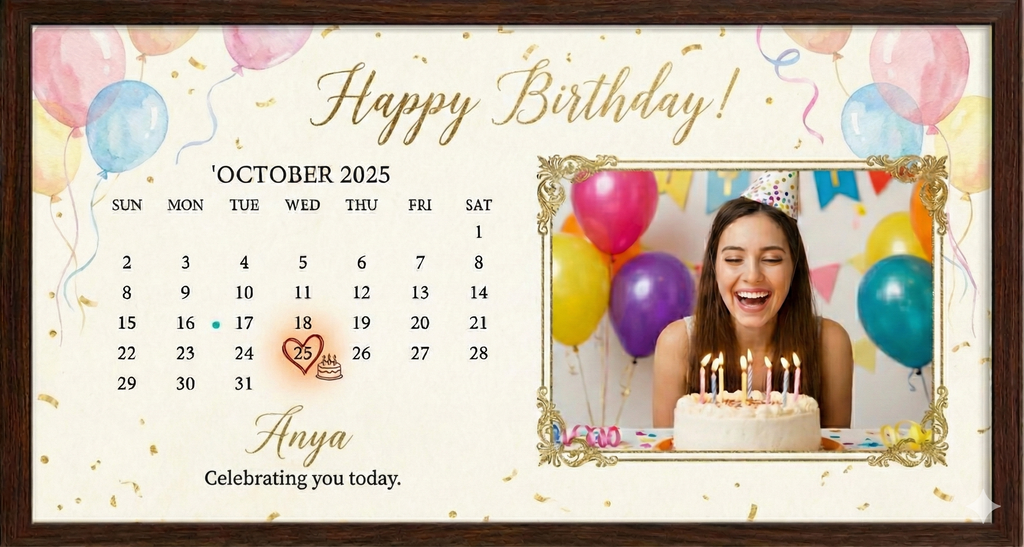 The "Forever Date" Frame: Custom Calendar & Photo